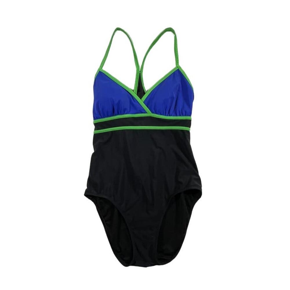 Catalina One Piece Swim Suit, Size XL, Color Block with Low Backp